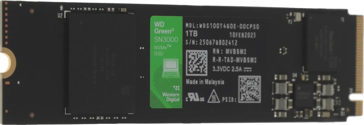 SSD накопитель WD Green SN3000 1ТБ  (wds100t4g0e)