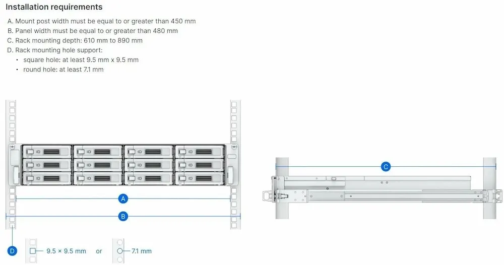 Synology RKS-02 комплект скользящих направляющих